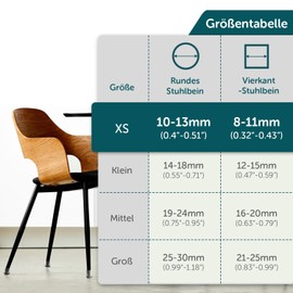 shinfly Chair Leg Caps, Pack of 16, Protective Caps for Chair Legs (Diameter 10-13 mm) with Felt, Clear Chair Leg Protectors, Floor Protectors for Chairs, Metal Chairs for Wear-Resistant, Glides