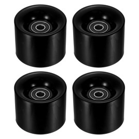 YOKIVE 4 Pcs Skateboard Wheels with Bearing, 80A Skate Scooters Replacement, Great for Skateboarding, Outdoor Street Sports (Black, 60mm OD)