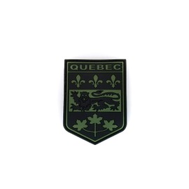 PVC Morale Patch - Quebec Provincial Patch - Black & OD Green 2"x2.75"