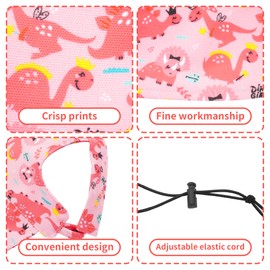 Pai Sence Dinosaurs Sun Hats for Mini Dogs Pink Dino Dog Baseball Cap Dogs Trucker Hats with Ear Holes XS