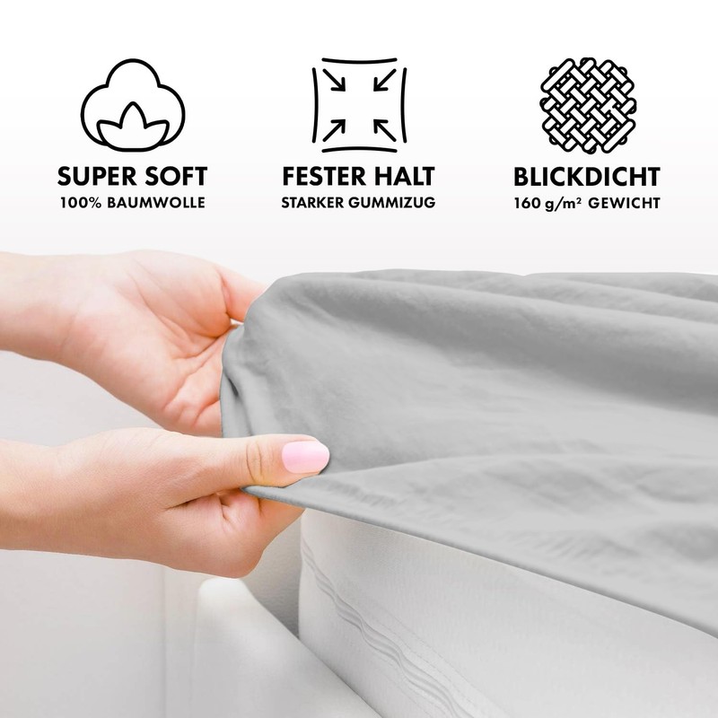 Jacobson jersey fitted sheet, cotton bed sheet