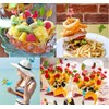50 Pcs14 oz/16 oz Disposable Charcuterie Cups with Cocktail Picks