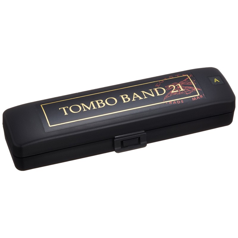 TOMBO 3121 Double Sound Harmonica, A-Tone Dragonfly Band, 21 Holes