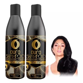 Ouro Shampoo Ouro® Matizador Negro 250 Ml 2 Piezas
