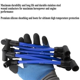 6 piezas de cables de bujía de alto rendimiento premium marino de 6" de repuesto para Evinrude OMC Johnson, juego de cables de bujía para Sierra, acce