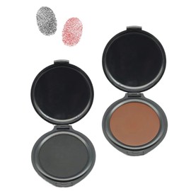 CULEB Pack of 2 Professional Fingerprint Ink Pads, Portable Stamp Fingerprint, Notary Supplies, for Identification (Black, Red)