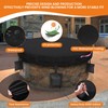 Dosminer Fire Pit Cover Round Outdoor Built In Stone Fire