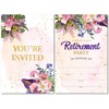 Soiceu Floral Retirement Party Invitations with Envelopes Set of 20