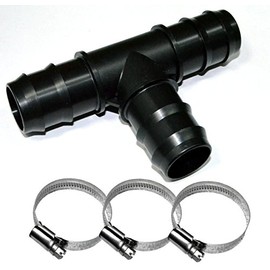 T-piece Hose Nozzle Connector Fitting for 38 mm V2 A T-Piece Diameter 38 mm + 3 Hose Clamps)