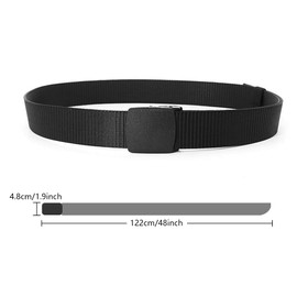 Roottshe Pack of 2 Nylon Belt Men and Women Automatic Buckle Belt Outdoor, Black And Blue