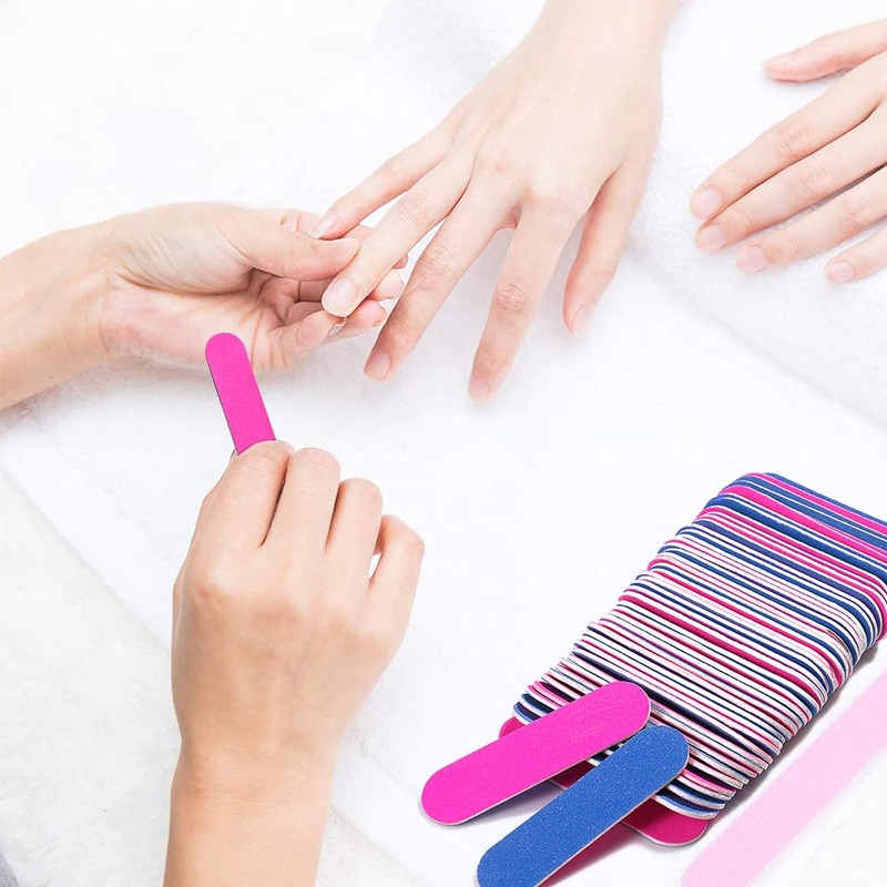 100 Pcs Mini Nail File Disposable Professional Nail File Nail
