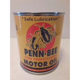 Penn-Bee Vintage Penn-Bee Motor Oil Can 1 qt. -  ( Re-pop Collectible )