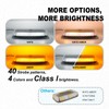 Agrieyes APP Control Mini Strobe Light Bar Rechargeable, Magnetic Amber/White