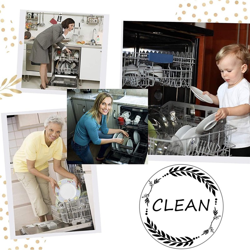 Clean and Dirty Magnet，Dishwasher Magnet Clean Dirty Sign Indicator，Reversible Dish