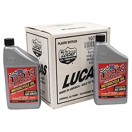 Lucas Oil Motorcycle Oil/Synthetic 20W-50, 6 Btls/1 Qt