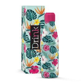IDRINK - Water Bottle 350/500/1000 ml Steel Thermal Flask (350 ml, Tropics)