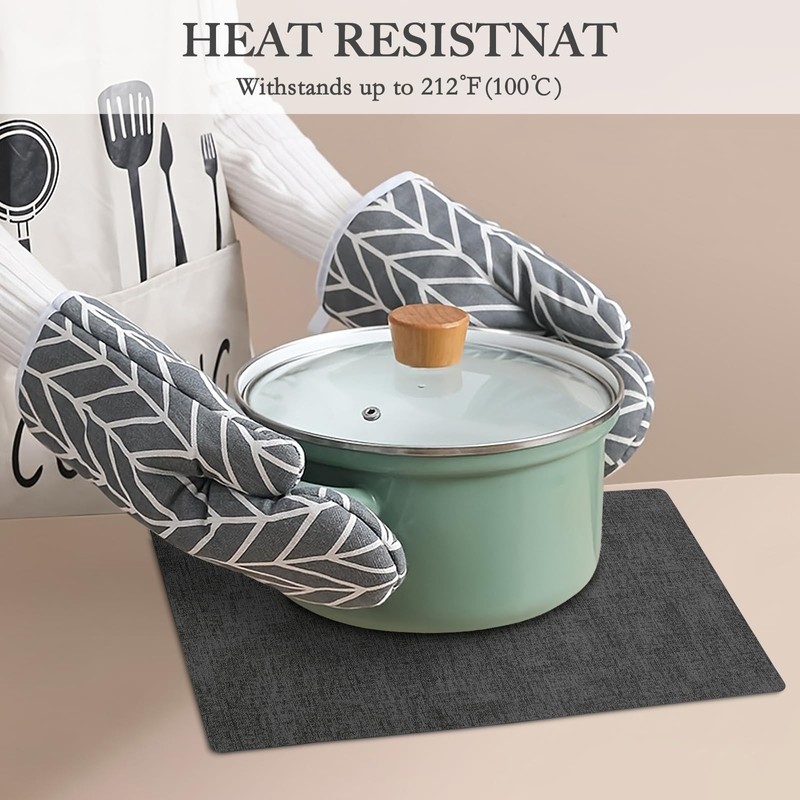 Enaskv Faux Leather Heat Resistant Placemats Set of 4 –