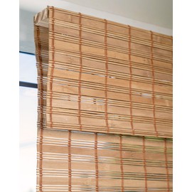 CHICOLOGY Bamboo Roman Shades - Customer Favorite Light Filtering Blinds for Windows, Premium Quality, Ideal for Home, Squirrel Brown, 34" W X 48" H