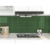 COLAMO Luxury 10-Sheet Glossy Green Peel and Stick Backsplash,Adhesive Faux