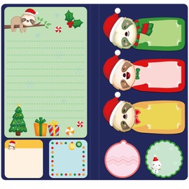 Christmas Sticky Notes Sloth Sticky Notepads Set 240 Sheets Book Notes for Sloth Lovers Kids Office School Kids Friends Teacher Gifts Lazy Day Small Gifts Holiday