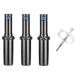 Hunter PGP-ADJ 3/4" Rotor Sprinkler Head, Adjustable 40°-360° Arc, 4" Pop-Up Gear Drive Lawn Irrigation Head, 22-52 ft Spray Distance, Preinstalled 3.0 GPM Nozzle (Pack of 3)