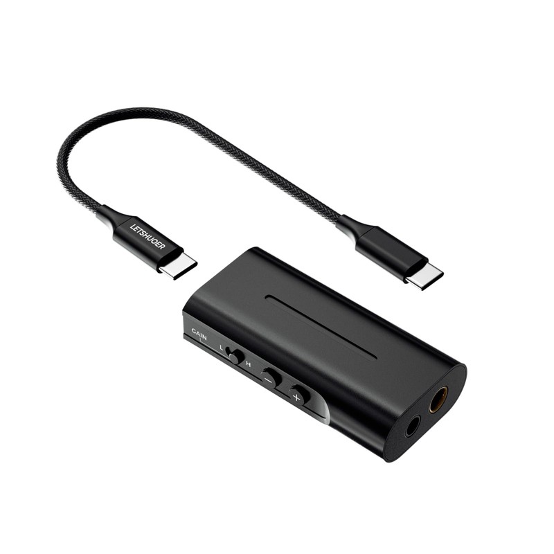 LETSHUOER DT03 Portable USB DAC Amplifier with 3.5mm 4.4mm Connection,