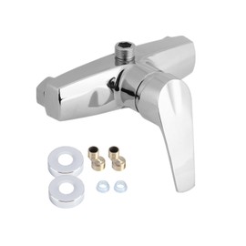 Zinc Alloy Single-Lever Wall Mounted Bathroom Faucet - Single Handle Hot and Cold Water Mixer Tap for Shower and Bathtub