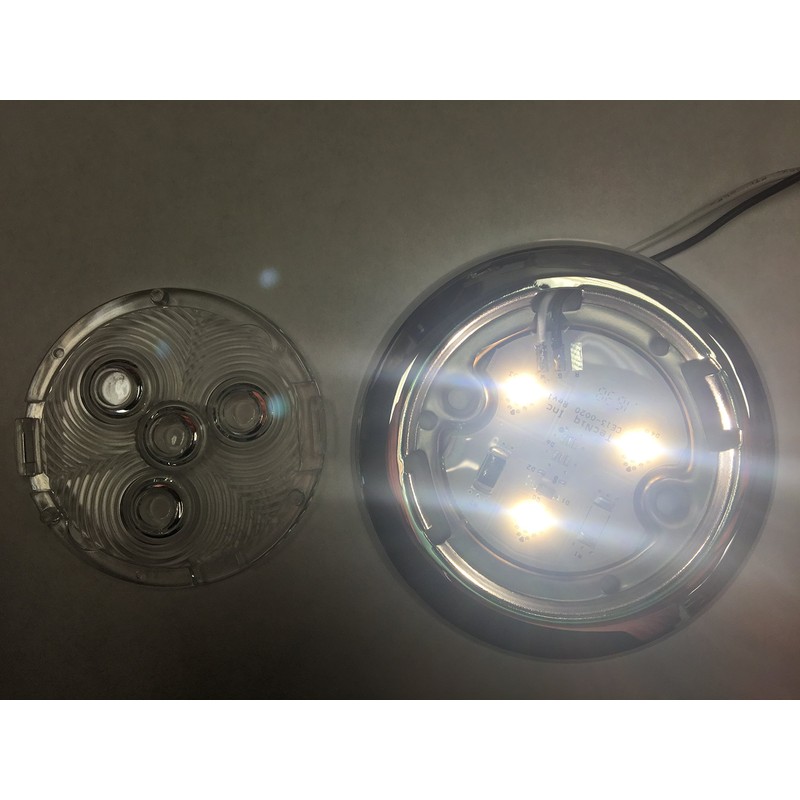 Low Profile RV Marine 12V Stainless Steel 3 LED Incredibly
