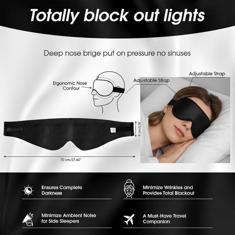 Eye Mask for Sleeping - Sleep Mask with Warm and