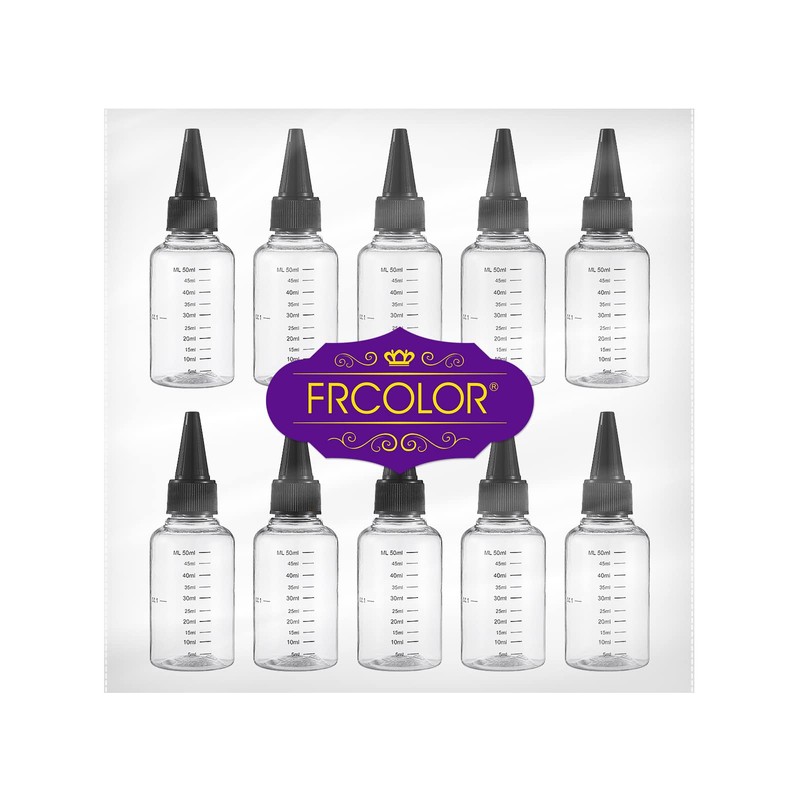 Frcolor Dropper Bottles, 2.0 fl oz (60 ml), Divided Bottles,