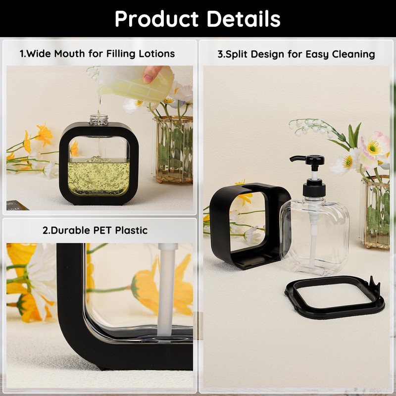 Segbeauty Kitchen Soap Dispenser, Pump Bottle, 500 ml, Soap Dispenser,