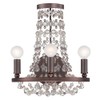 Channing 3 Light Hand Cut Crystal Polished Chrome Sconce