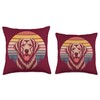 Retro Golden Retriever Throw Pillow