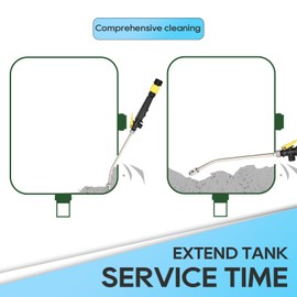 RVGUARD RV Water Heater Tank Rinser, Water Heater Tank Flush Wand, Removes Sediment from Water Heater, Compatible with Standard Garden Hose and RV Water Hose