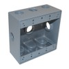 TOPAZ 3/4" 7 Hole Double Gang Weatherproof Box | Electrical