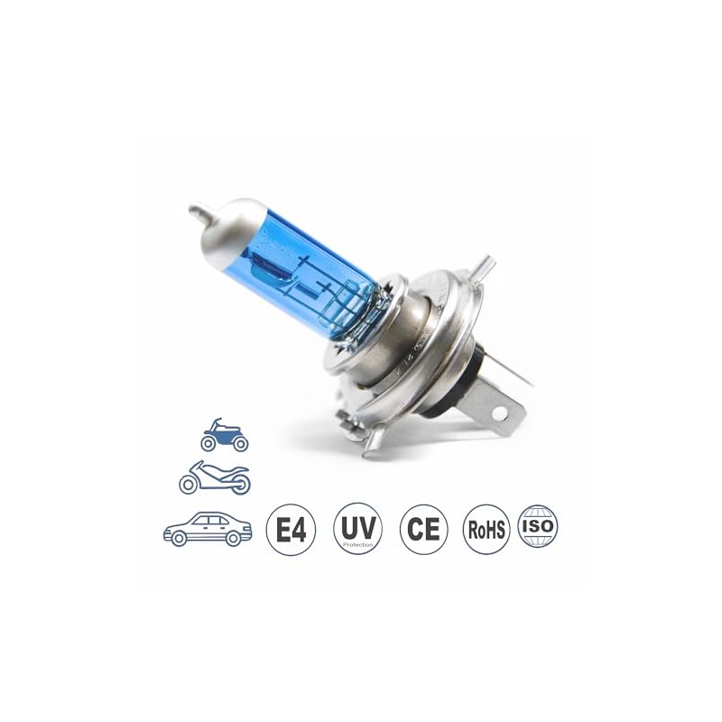 H4 12V 60/55W P43t Halogen Car Headlight Set of 2