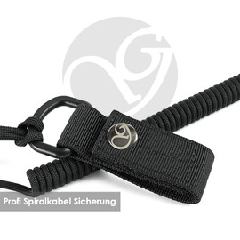 Spiral cable, elastic key chain made of paracord, lanyard, lanyard key strap, stretch catch strap, RSG holder with carabiner