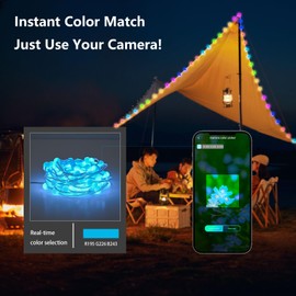 NICOLONOR Globe String Lights 100 LED 33FT, Color Changing Fairy Lights with Remote & APP Control, RGB Twinkle Lights Outdoor Waterproof USB Music Sync Timer DIY for Indoor Garden Party Decorations