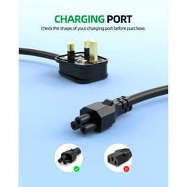 Superer 3 Prong TV Power Cord Replacement for LG LED LCD Smart 1080p HDTV: 32LB5600 32LB580B 32LN570B 42LB5600 42LN5400 42LN5700 42LN5300 47LB5800 47LB5900 50LB5900 55LB5900 IEC-60320 NEMA 5-15P