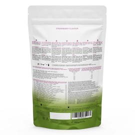 Nutri + Eiwei√üshake Erdbeere 1 kg - 6k Eiwei√ü Protein Pulver mit Soja Erbse Mandel Sonnenblume - Proteinpulver zuckerfrei + kalorienarm - Eiwei√üpulver