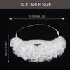 Yan Dream Short White Curly Fake Beard for Men Classic