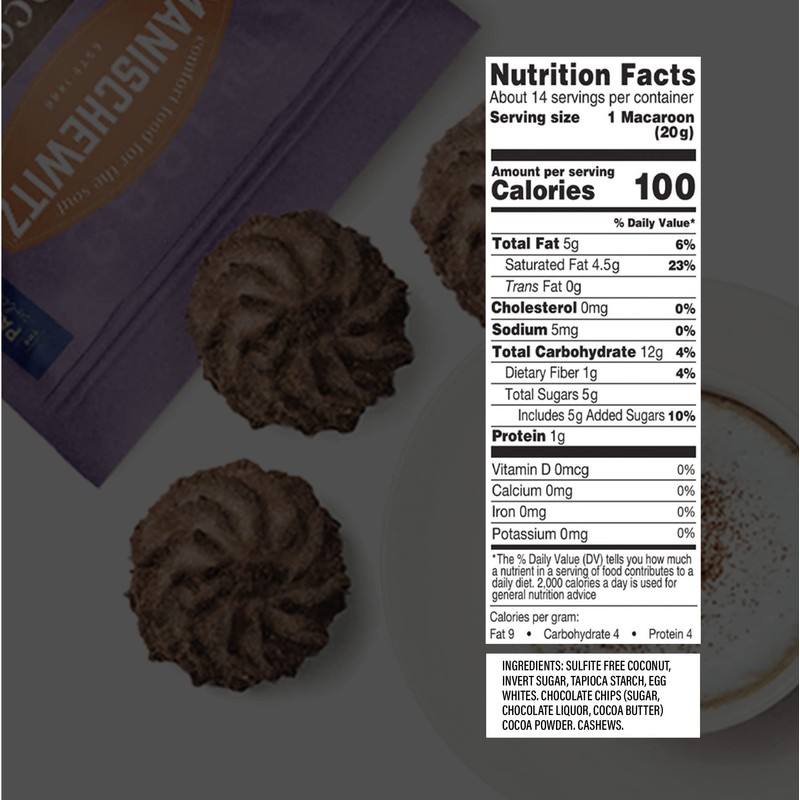 Manischewitz Chocolate Nut Brownie Macaroons, 10oz | Coconut Macaroons |