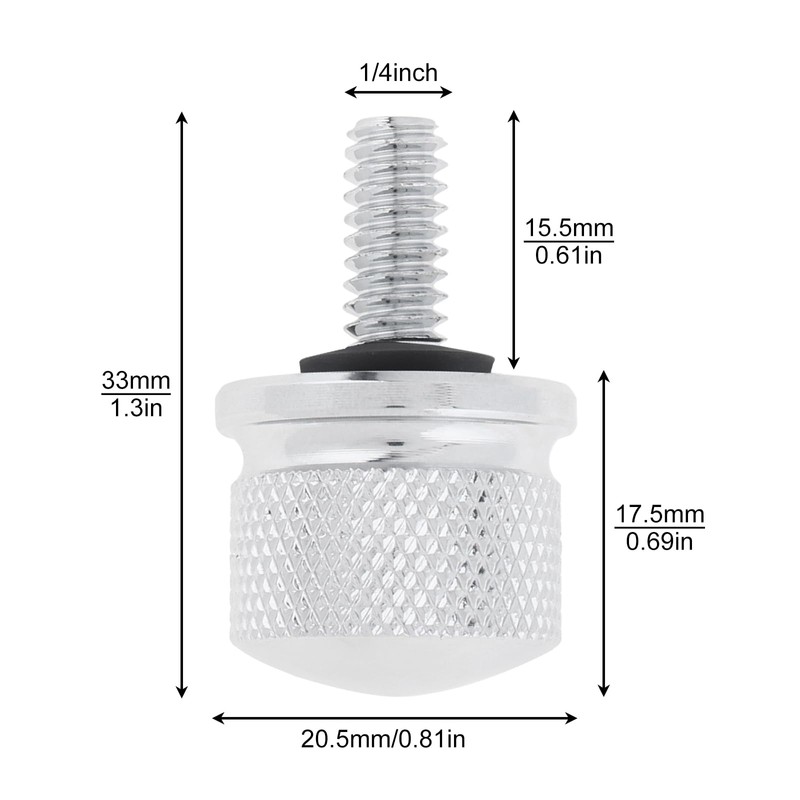 Windance 8pcs Seat Screws Replacement 6mm 1/4" Fit for Harley