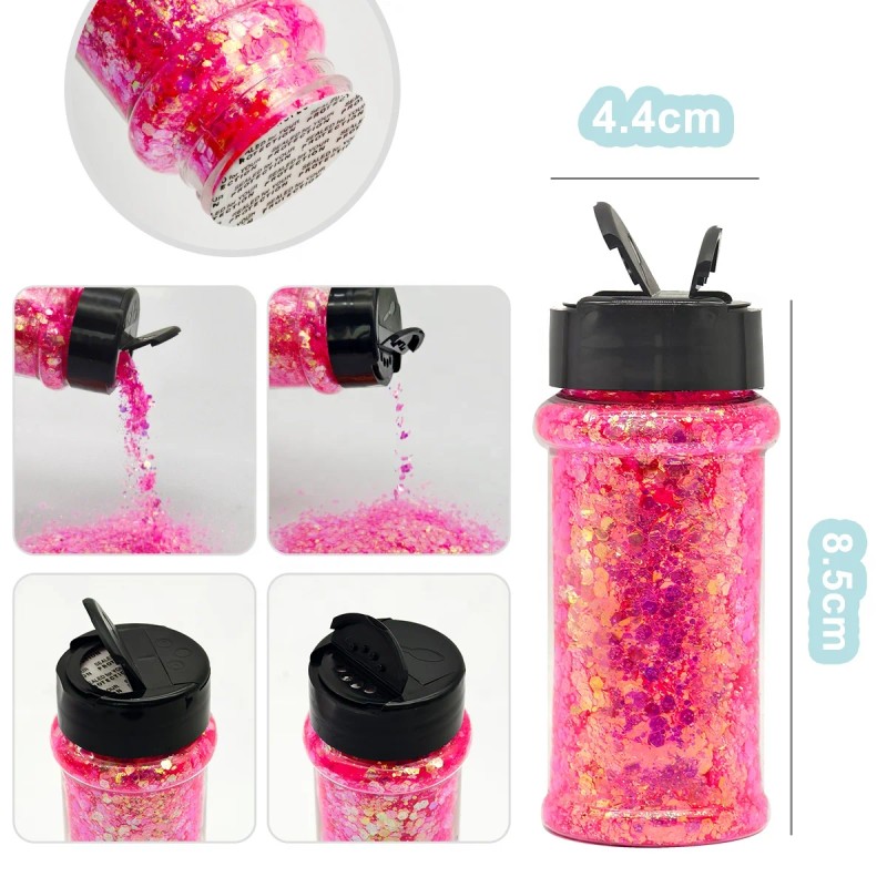 24 Bottles High Sparkly Glitter for Crafts, Tumbler & Nail