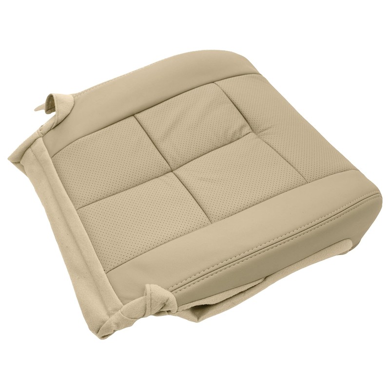 Zieichy Driver Side Bottom Replacement Perforated Leather Seat Cover Tan