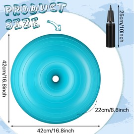 Libima 4 Pcs Flexible Seating for Classroom Inflatable Yoga Ball Chairs with Pump Donut Exercise Ball Chair Cushion Seat for Balance and Stability Training Home Office Gym Workout (Earth Color)