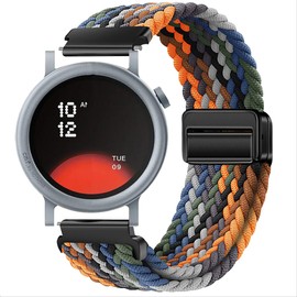 GIOPUEY Strap Compatible with CMF Watch Pro 2, Braided Nylon Strap, Unisex, Elastic Replacement Strap, Colourful