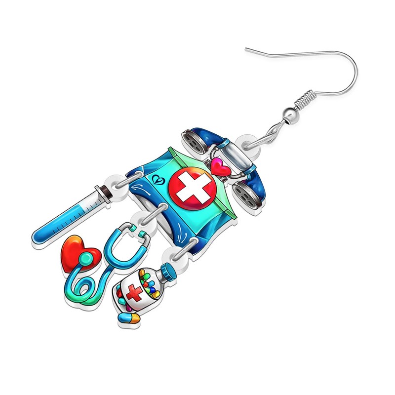 LONYOO Acrylic Fun Nurses Day Nurse Earrings Dangling Nursing Graduation