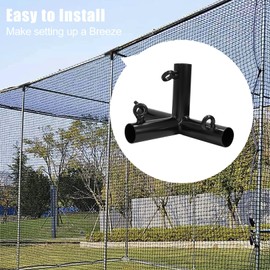 Aoneky 2pcs 4 Way Corner Canopy Fitting - Fits 1" EMT - Cage Frame Corner Kit for Golf Basebal Batting Cage