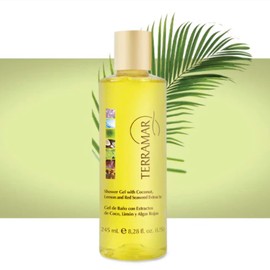 Terramar Shower Gel with Coconut, Lemon & Red Seaweed Extracts - Hydrating & Refreshing Body Wash, Gentle Cleansing, Invigorating Scent for Daily Use